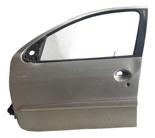Porta Dianteira Esquerda Original Peugeot 206 2005 Dianteira Esquerdo Prateado - Imagem 2