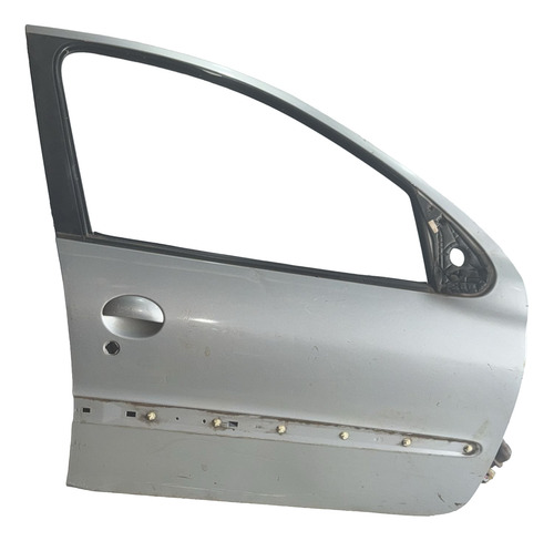 Porta Dir. Orig. Peugeot 206 4p 2005 Usada Dianteira Direito Prateado - Imagem 3