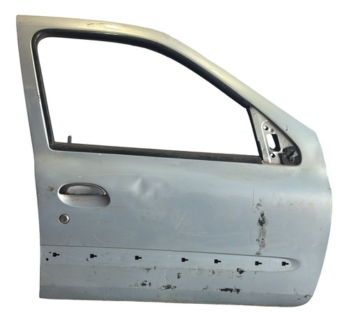 Porta Diant. Dir. Clio 2002 4p Usada Direito Prateado Dianteira - Imagem 3