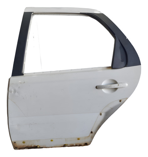 Porta Traseira Esquerda Original Palio Weekend 2010 Usada Branco Traseira Esquerda