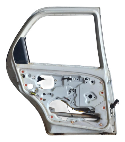 Porta Traseira Esquerda Original Palio Weekend 2010 Usada Branco Traseira Esquerda - Imagem 2