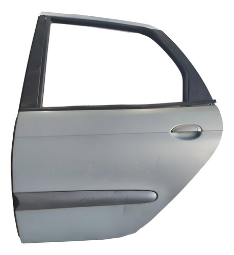 Porta Traseira Esquerda Original Scenic 2005 Usada Traseira Esquerda Prateado
