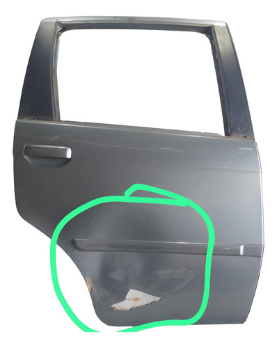 Porta Traseira Direita Original Idea 2005 C/ Detalhe Usada Traseira Direita Prateado
