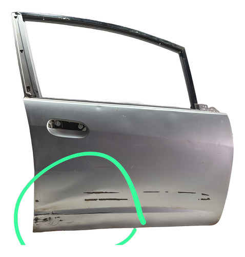 Porta Dianteira Direita Original Fit 2008 C/ Detalhe Usada Prata Direita Traseira