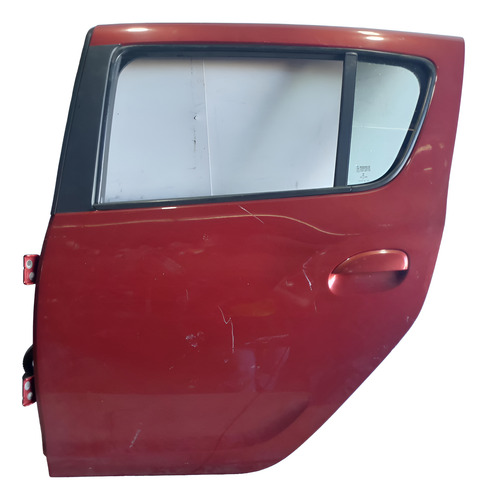 Porta Traseira Esquerda Original Sandero 2015 2019 Usada Traseira Esquerda Vermelho