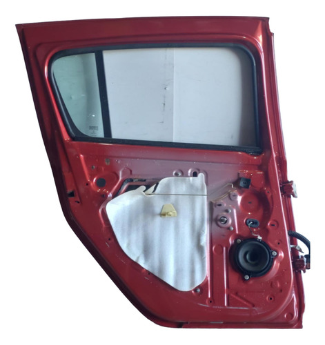 Porta Traseira Esquerda Original Sandero 2015 2019 Usada Traseira Esquerda Vermelho - Imagem 2