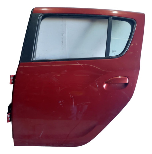 Porta Traseira Esquerda Original Sandero 2015 2019 Usada Traseira Esquerda Vermelho - Imagem 3