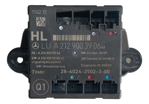 Módulo Porta Tras. Esquerdo Original C180 W204 201014 Usado - Imagem 3