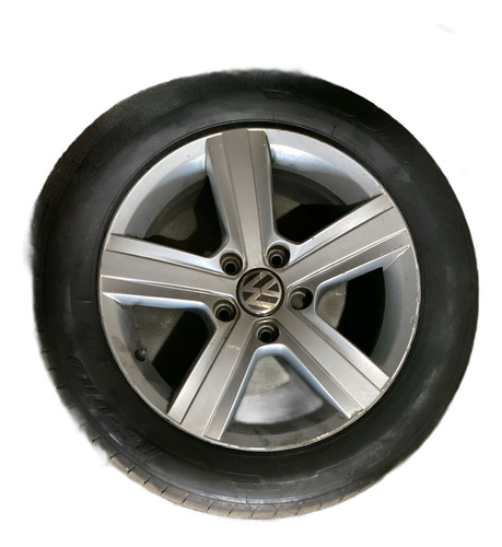 Roda Liga Leve Aro 16 Original Golf 2014 A 2018 Usada Prateado - Imagem 1