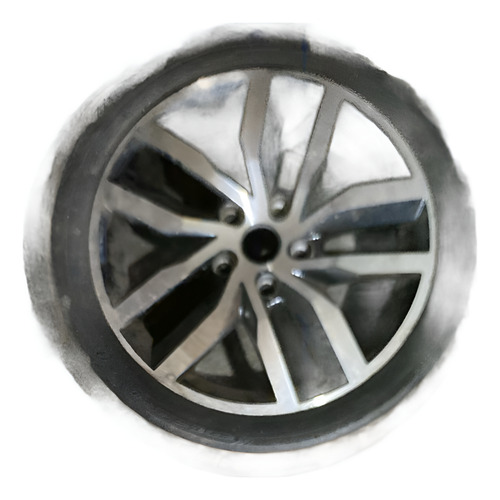 Roda Liga Leve Aro 17 Original Golf 2014 A 2018 Usada Prateado - Imagem 1