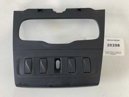 Moldura Central Comando Ar Renault Sandero Logan 2018  - Imagem 2