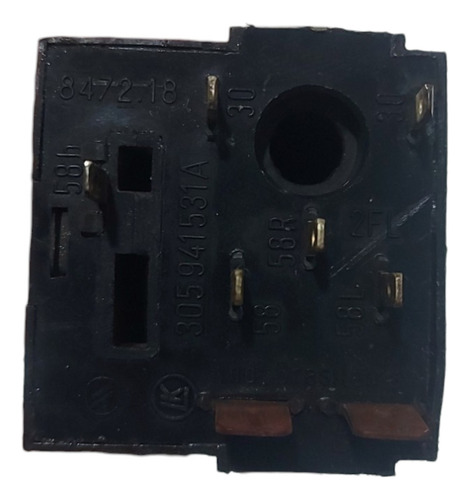 Botão Pisca Alerta Interruptor Vw Gol Parati 1987 A 1995 Preto - Imagem 4