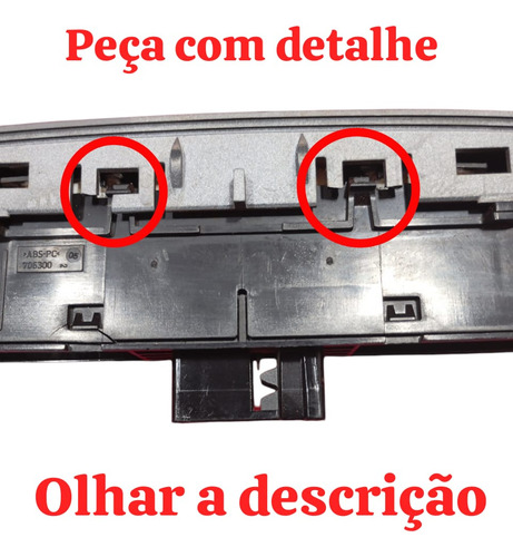 Moldura Botão Pisca Alerta Trava Peugeot  12 À 16 C/ Detalhe - Imagem 8