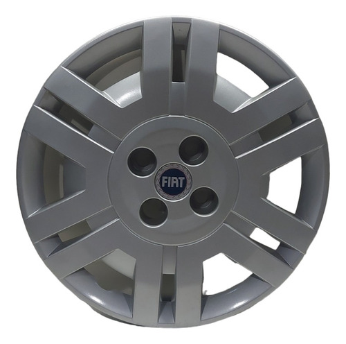 Calota Com Emblema Aro 15 Fiat Original Stilo 2003 À 2007 Prata
