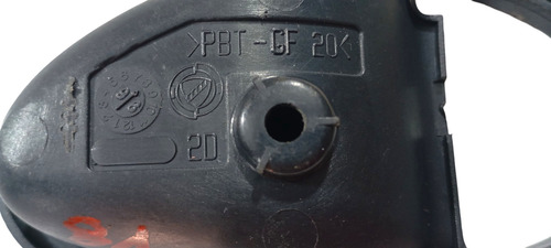 Moldura Capa Maçaneta Interna Diant Direita Fiat Palio 2002 - Cinza-escuro - Dianteira - Imagem 3