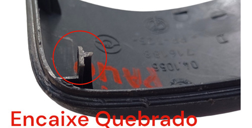 Moldura Maçaneta Interna Diant Direita Fiat Palio 96 A 2000  - Preto - Dianteira - Imagem 7