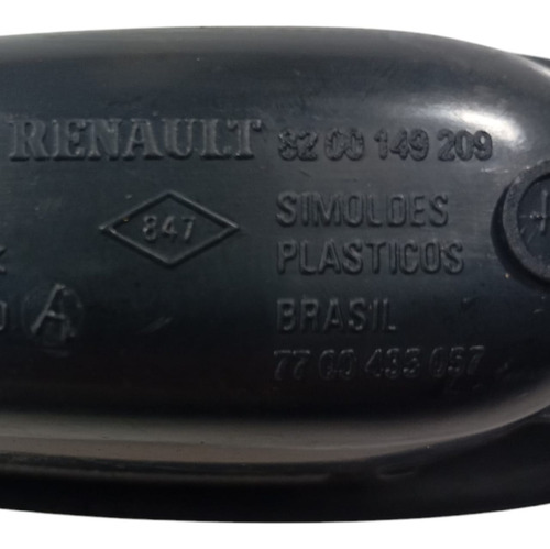 Puxador Interno Porta Dianteira Renault Clio 2003 À 2012 Preta - Imagem 2