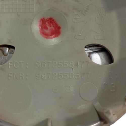 Calota Tampa Central Miolo Roda Original Peugeot 408 2011 - Preto - Imagem 2