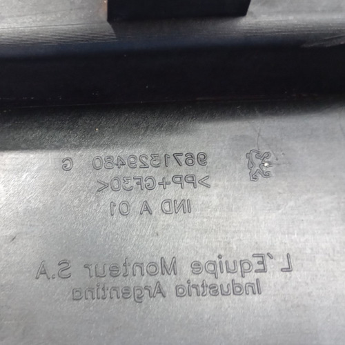 Suporte Soleira Traseira Esquerda Peugeot 408 2011/2012 Preto - Imagem 3