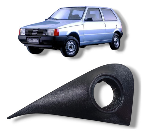 Moldura Suporte Retrovisor Direito Original Fiat Uno 85 À 93 Preto