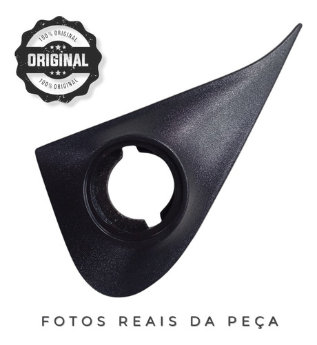 Moldura Suporte Retrovisor Direito Original Fiat Uno 85 À 93 Preto - Imagem 2