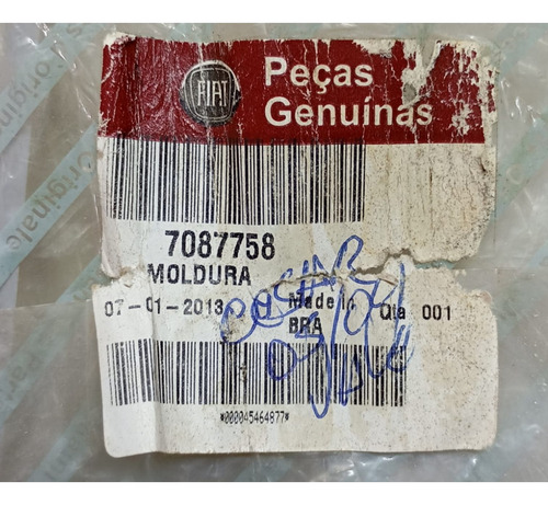 Friso Porta Traseira Direita Original Fiat Idea 2011 À 2016 Cinza - Imagem 4