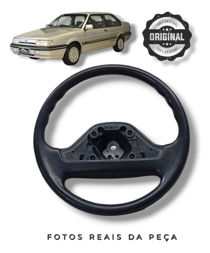 Volante Direção Original Ford Versailles Guia 93 C/ Came Vw Preto - Imagem 2