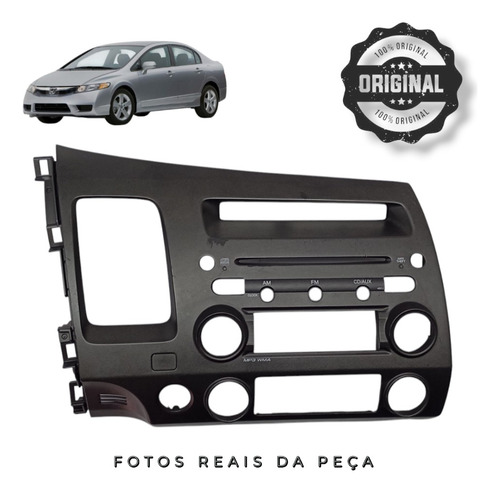 Moldura Rádio Central Original Honda New Civic 2007 A 2010  Grafite - Imagem 2