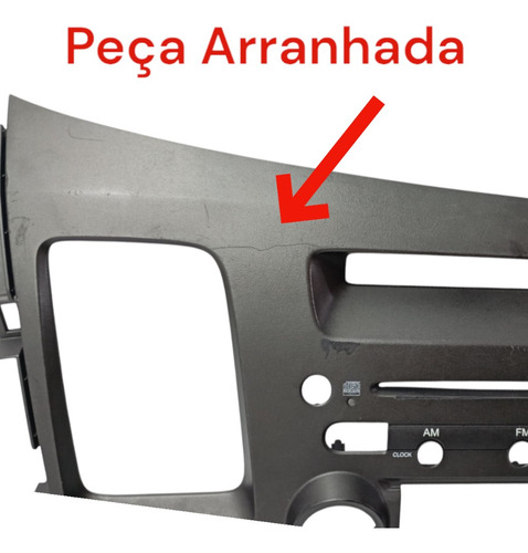 Moldura Rádio Central Original Honda New Civic 2007 A 2010  Grafite - Imagem 6