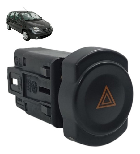 Interruptor Botão Pisca Alerta Original Renault Scenic 2004