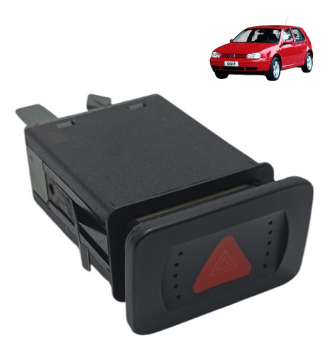 Botão Interruptor Pisca Alerta Orig Vw Golf Sapão 99 / 2000