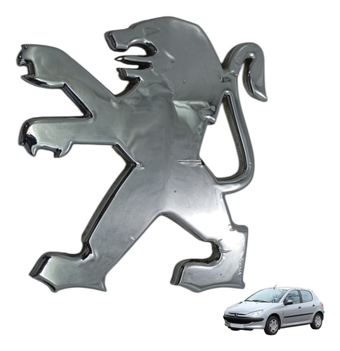 Emblema Letreiro Cromado Original Peugeot 206 2003