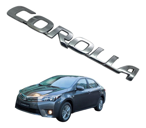 Emblema Cromado Letreiro  Toyota Corolla 2006 2019