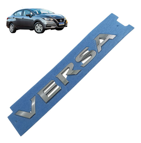 Emblema Tampa Traseira Original Nissan Versa 2020 A 2021 Prateado