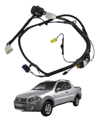 Chicote Elétrico Porta Diant Direita Orig Fiat Strada 2014
