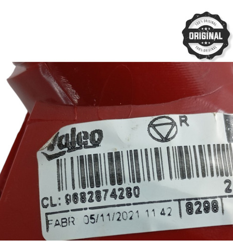 Lanterna Neblina Refletor Ld Traseiro Original Peugeot 207  Direito/passageiro Vermelha - Imagem 3