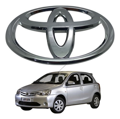 Emblema Original W130 Toyota Etios 2016 Cromado