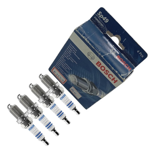 Jogo Com 4 Velas Bosch Sp49 Nissan Livina Logan Duster 1.6 - Imagem 5