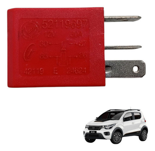 Relé Auxiliar Original Fiat Mobi 2018 52119697 