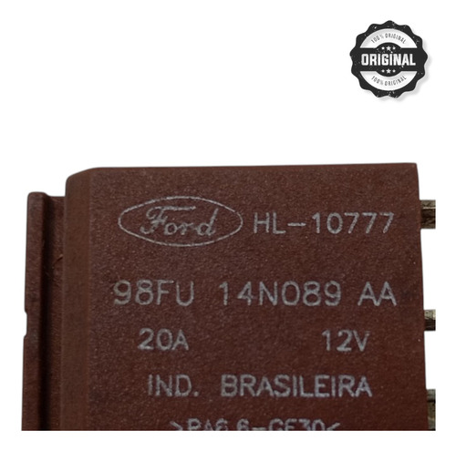 Rele Auxiliar 20a 4 Pinos Original Ford Eco Sport Courier  - Imagem 2