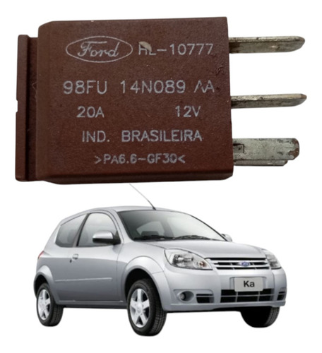 Rele Auxiliar Farol Original Ford Fiesta Ka 98fu14n089aa 