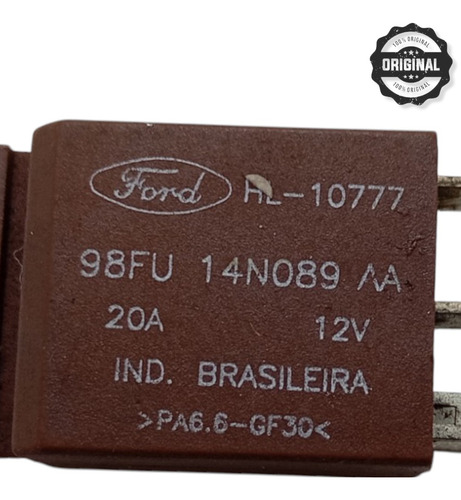 Rele Auxiliar Farol Original Ford Fiesta Ka 98fu14n089aa  - Imagem 3