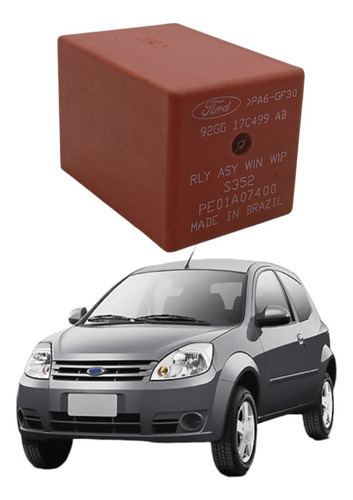 Relé Auxiliar Limpador Parabrisa Original Ford Fiesta Ká