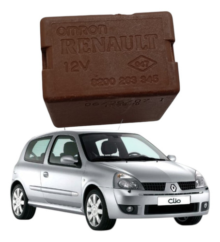 Relê Auxiliar 4 Pinos 12v Orig Renault Sandero Clio Logan 