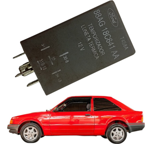 Relé Resistência Vidro Orig Ford Escort Zetec 88ag18c641aa 