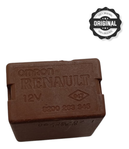 Relê Auxiliar 4 Pinos 12v Orig Renault Sandero Clio Logan  - Imagem 3