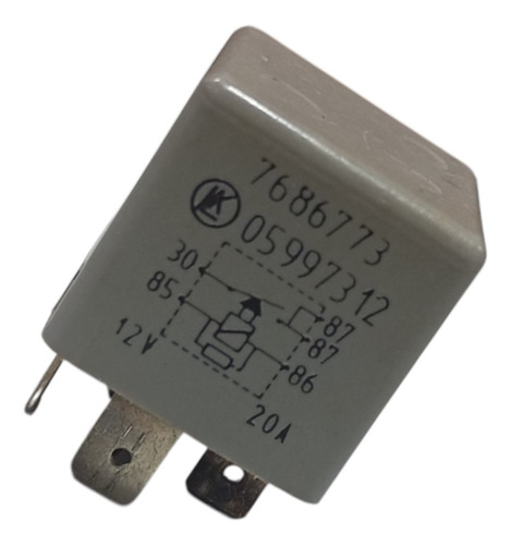 Rele Auxiliar 12v 20a Orig Fiat Siena Tempra Marea 7686733  - Imagem 2