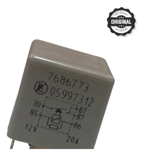 Rele Auxiliar 12v 20a Orig Fiat Siena Tempra Marea 7686733  - Imagem 3