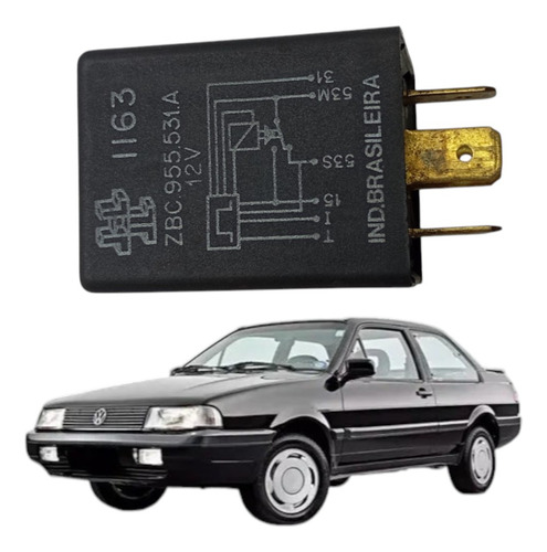 Relê Temp Limpador Parabrisa 12v 6t Original Vw Santana Gol 