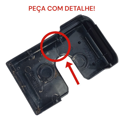 Capa Fechadura Porta Original 4p Volkswagen Passat 1996 Dianteira Esquerda Preto - Imagem 3